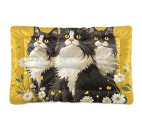 Alfombrilla lavable para cama de perro con diseño de dibujos animados de safari noruegos, suave, antideslizante, para perros grandes, jumbo, medianos y pequeños, 36 x 24 pulgadas