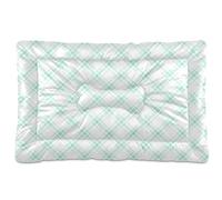 Alfombrilla lavable para cama de perro con patrón de cuadros verdes, suave, antideslizante, para perros grandes, jumbo, medianos y pequeños, 36 x 24 pulgadas