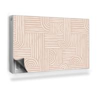 Alfombrilla Magnética 100x60 cm Magnético Panel Decorativo Fácil Instalación para Radiador Protección contra el Polvo y Daños - Patrón geométrico Brillante sobre un Fondo Beige