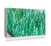 Alfombrilla Magnética 100x60 cm Magnético Panel Decorativo Fácil Instalación para Radiador Protección contra el Polvo y Daños - Una Vista Desde Arriba del océano en Colores Aguamarina.