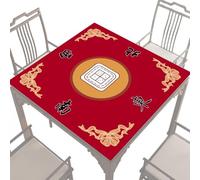 Alfombrilla Mahjong, alfombrilla de juego para mesa,Alfombrilla de juego para cartas de mesa Mahjong de 27 x 27 pulgadas - Mahjong retro, mantel de juego de dados, alfombrillas de juego para azulejos