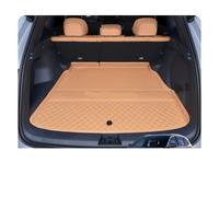 Alfombrilla Maletero Coche para Geely EX5 para EM-i para Starray para Proton para EMas 7 P145 2025-2027 Estera Cuero Maletero Coche Bandeja Protector Interior(Brown A Main Pad,A with Speakers)