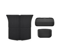 Alfombrilla Maletero para Tesla para Modelo Y para Juniper 2025 2026 Esteras Maletero Cubierta Respaldo Asiento Trasero Almohadilla Protectora Frunk Revestimientos(Trunk Mats 3pcs)