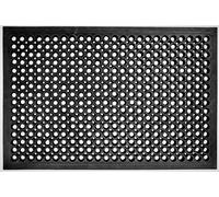 Alfombrilla MONA 80x120x1,2cm negra alfombrilla de goma maciza raspador alfom...
