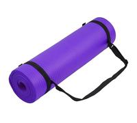 Alfombrilla multiuso GoYoga de BalanceFrom, 12 mm, espesor extra de alta densidad, con correa de transporte, morado