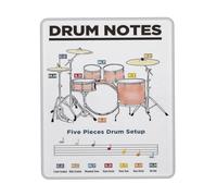 Alfombrilla Notación De Tambor para Principiantes. Teoría Musical Básica. Música Pequeña. 25X30Cm Pequeña Alfombrilla para Ratón Base De Goma Tapete para Pc Oficina