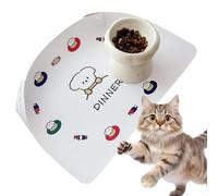 Alfombrilla para alimentos para perros | resistente al agua no deslizante PU Leather Raised Edge | Cat Water Fountain Mat | For Puppies, Kittens, Indoor, Home, Travel, Floor Protection