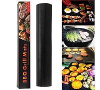 Alfombrilla para Barbacoa 5 Uds, 40X33 cm Negro. Revestimiento Antiadherente Reutilizable para Parrillas de Carbón, Gas y Eléctricas, Almohadilla de Cocina.