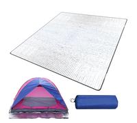 Alfombrilla para camping, 195 x 180 cm, almohadilla de picnic de aluminio aislante de doble cara | Esterilla térmica exterior plegable para senderismo, playa, supervivencia y camping | impermeable