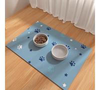 Alfombrilla para Comida de Perros 30x50cm, Alfombrilla Absorbente para Comida y Agua de Perros