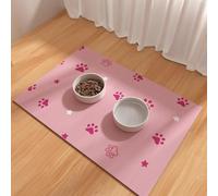 Alfombrilla para Comida de Perros 30x50cm, Alfombrilla Absorbente para Comida y Agua de Perros