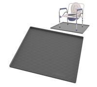 Alfombrilla para cómoda junto a la cama - Almohadilla de silicona impermeable, protector de piso con borde elevado | Almohadilla multiusos para inodoro con diseño a prueba de fugas para dormitorio,