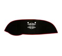 Alfombrilla para Evitar La Luz para Kia para Sorento Prime UM 2015-2020 Cubierta para Salpicadero Parasol Interior Accesorios Alfombra para Salpicadero(Black(Red Edge) LHD)