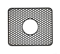 Alfombrilla para fregadero hecha de silicona flexible con canales de drenaje y base estable para soportar tareas diarias de manejo de platos de cocina (agujero central negro)