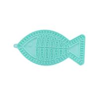 Alfombrilla para fugas para gatos en forma de pez, alternativa a un cuenco o plato para comer lentamente, perfecta para comer y reducir la ansiedad (B, 20 x 10 cm)