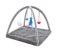 Alfombrilla para gatos gruesa, cálida, suave, cómoda, interactiva | Alfombra de centro de entretenimiento para gatos, juguete para sala de estar, dormitorio, apartamento, condominio, oficina