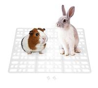 Alfombrilla para jaula de conejo Alfombrilla para mascotas duradera Diseño de agujero Fugas de agua Almohadilla para pies de plástico Fácil de limpiar Almohadilla para nido para conejillo ( Blanco)