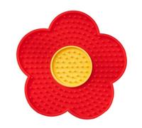 Alfombrilla para Lamer para Perros Y Gatos, Comedero para Perros con Ventosas, Alfombrilla para Lamer, para El Aseo, Rojo