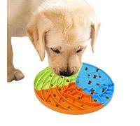 Alfombrilla para lamer perros - Plato de comida para mascotas - lento antideslizante de 3 colores para perros pequeños, medianos y grandes, evita que se engulle, mejora los hábitos