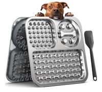 Alfombrilla para Lamer Perros y Gatos de Acero Inoxidable con Raspador, FEELNEEDY Alimentador Lento con Ventosas, Duradero, Alimentación Lenta, Alivio de la Ansiedad, Tapete para Comer para Perros