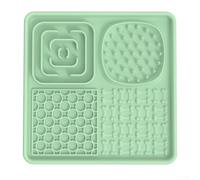 Alfombrilla para lamer perros y gatos, solución de alimentación lenta de silicona con succión antideslizante para un fácil uso y mantenimiento (verde)