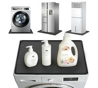 Alfombrilla para lavadora, 60 x 60 cm, impermeable, con borde, antideslizante, alfombrilla de silicona para frigorífico, cafetera y cuenco para mascotas, protege suelos y azulejos