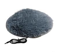 Alfombrilla para mascotas alimentada por USB con felpa suave y prevención inteligente del sobrecalentamiento para un suministro de calor ininterrumpido (gris)