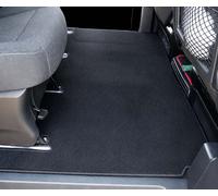 Felpudo para Mercedes Vito Clase V W447 (a partir de 2014), 1 fila de asientos de terciopelo para coche, ajuste 3 + 4 rieles cubiertos, color negro