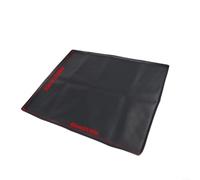 Alfombrilla para mesita de noche diseñada con borde elevado y material de silicona antideslizante para mayor seguridad y protección del suelo (60 x 50 cm, negro)