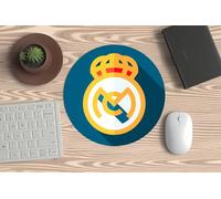 Alfombrilla para Mouse, Ratón de PC o Portátil - Escudo Real Madrid - Diseño Minimalista. Ideal para Gaming y Oficina y Todo Buen Merengue de Ley.