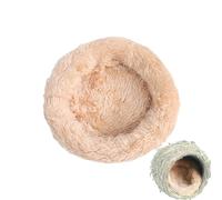 Alfombrilla para nido de pájaros, 11 cm, suave y respetuosa con el medio ambiente, cama de fibra natural, forro no tóxico con cómodo cojín, práctico accesorio de hábitat para niños pequeños, pinzones