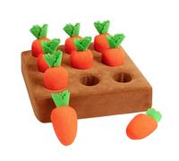 Alfombrilla para olfatear - Juguete para perros que se esconde y busca | Juguete para perros de recolección de cosecha, uso para perros, con 9 zanahorias de felpa, juguetes masticables de cosecha que