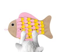 Alfombrilla para olfatear para perros, alfombrilla para tumba para mascotas, alfombrilla para olfatear con diseño de peces con base antideslizante, alimentación interactiva para gatos y perros