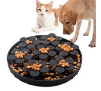 Alfombrilla para olfatear para perros, comedero lento de silicona, diámetro de 20,3 cm, alfombrilla para fugas, con ventosas y borde a prueba de fugas para entrenamiento de olores, comer lentamente