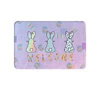 Alfombrilla para puerta de conejo, suave, antideslizante, para interior, absorbente, EasyHome, resistente a las manchas, para interior, 23,6 x 15,8 pulgadas, para entrada de casa, patio, debajo del