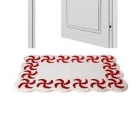 Alfombrilla para puerta de jengibread, 60 x 40 cm, no deslizante, 1 alfombrilla de Navidad suave y , alfombrilla de bienvenida para baño de cocina, reserva de forma, alfombra de gingerbread