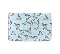 Alfombrilla para puerta de lobo, suave, antideslizante, para interior, absorbente, EasyHome, resistente a las manchas, para interior, 23.6 x 15.8 pulgadas, para entrada de casa, patio, debajo del fr