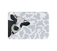 Alfombrilla para puerta de vacas, suave, antideslizante, para interior, absorbente, EasyHome, resistente a las manchas, para interior, 23,6 x 15,8 pulgadas, para entrada de casa, patio, debajo del f