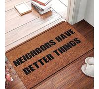 Alfombrilla para Puerta Los Vecinos Tienen Cosas Mejores Resistente Felpudo Entrada Interior Lavable Trampa De Tierra para Oficina Cocina Dormitorio 60X40Cm