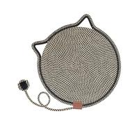 Alfombrilla para rascar gatos - Alfombra horizontal para rascar con juguete, cama para gatos, accesorios para mascotas, protector de muebles para pared, sofá, alfombras, sofás