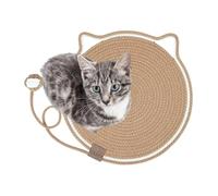 Alfombrilla para rascar para gatos de interior | Alfombra redonda para rascar con juguete de bola - Cama para gatos con ganchos para las orejas, alfombra de protección de muebles para sala de estar