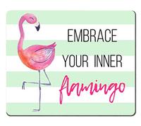 Alfombrilla para Ratón Abraza A Tu Flamenco Interior 25X30Cm Base De Goma Alfombrilla De Ratón Portátil Tappetino per Mouse para Computadora Oficina