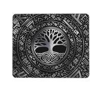 Alfombrilla para Ratón Arte Egipcio De La Vida Arbórea Bordes Cosidos Mouse Pad Suave Tapete Escritorio para Ordenador Mac Juegos 10X12In