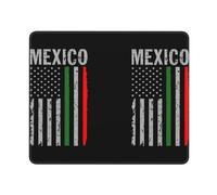 Alfombrilla para Ratón Bandera De Estados Unidos México Bordes Cosidos Mousepad Suave Tapete Escritorio para Oficina Gamer Juegos 10X12In