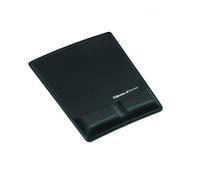 Fellowes Alfombrilla con reposamuñecas Fabrik, espuma y canal ergonómico, negro
