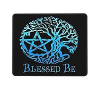 Alfombrilla para Ratón Triple Luna Bruja Diosa Pentáculo Wicca Antideslizante Alfombrilla De Ratón para Juegos Suave Gaming Tapete para Mac Accesorio Hogar 10X12In