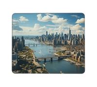 Alfombrilla para Ratón Vista Panorámica De Manhattan Desde El Ático 25X30Cm Antipolvere Alfombrilla Portátil Tappetino per Mouse para Ordenador Hogar