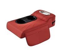 Alfombrilla para reposabrazos central de coche, práctico compartimento de almacenamiento, material de cuero, organizador interior de automóvil, almacenamiento de consola de coche, fácil de instalar