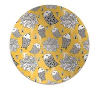 Alfombrilla para Silla ø100 cm Redonda PVC Vinilo Antideslizante Protector de Suelo para Casa y Oficina Resistente a Daños Fácil de Limpiar Impermeable - Pájaros de garabatos