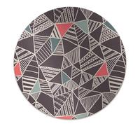 Alfombrilla para Silla ø100 cm Resistente a Daños Fácil de Limpiar para Casa y Oficina PVC Vinilo Redonda Impermeable Antideslizante Protector de Suelo - Patrones de garabatos